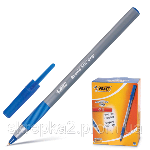 Ручка шариковая BIC Round Stic Exact синяя - фото 2 - id-p1276243272