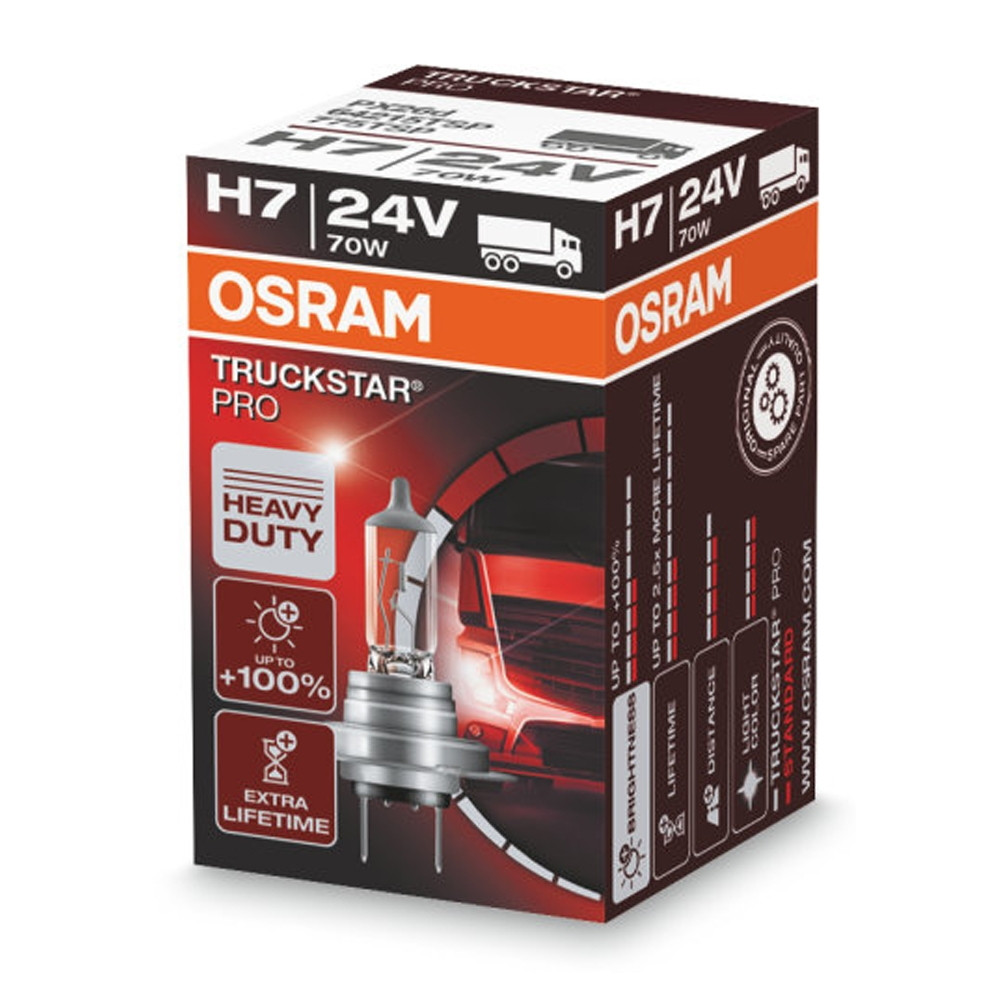 Галогенна лампа в фару авто Н7 24 V 70 W OSRAM Truckstar Pro +100% (1 шт.)
