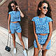 Костюм літній шорти та футболка з принтом, фото 7