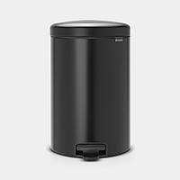 Відро для сміття Brabantia Pedal Bin NewIcon 20 л Matt Black 114106