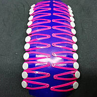 Заколки-заготовки под декор Зажим для волос металл 20 шт Цвет розовый 38 мм