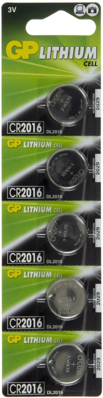 Батарейка GP Lithium Button Cell CR2016-8U5 3V/5bl(5)(100)