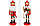 Новорічний декор Лускунчик, 20 см, колір — червоний із зеленим, фото 2
