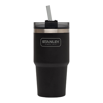 Термочашка з соломинкою Stanley Adventure Quencher 0.6 л Чорна