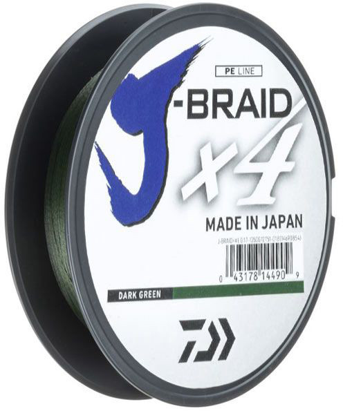 Шнур Daiwa J-Braid X4E 0,13 mm 270m Dark Green