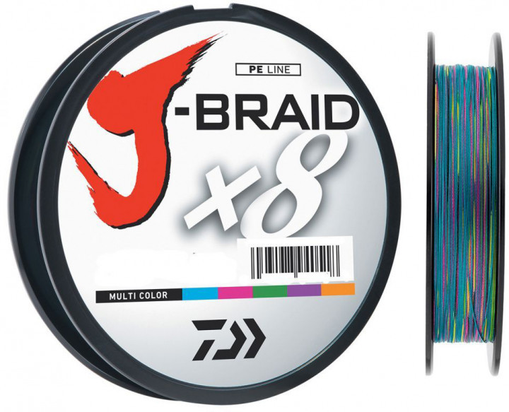 Шнур Daiwa J-Braid X8 0,42 mm 300m Multi Color