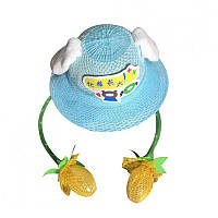 Эксклюзивная детская шляпка для девочки с подымающимися ушками Unicorn Китай 1PCS Голубой