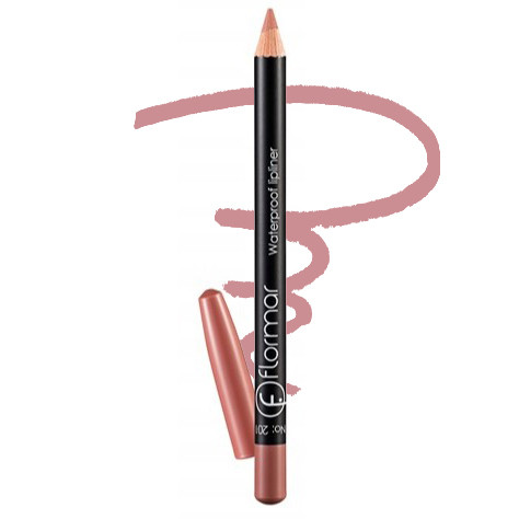 Олівець для губ водостійкий Flormar Waterpoof Lipliner № 201 Natural Nude (Натуральний)