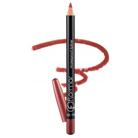 Олівець для губ водостійкий Flormar Waterpoof Lipliner № 202 Soft Pink Brown (Ніжно коричневий)