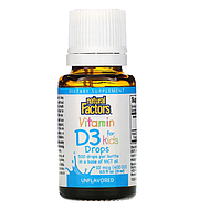 Вітамін Д3 в краплях для дітей Natural Factors Vitamin D3 Drops for kids 400 IU 15 ml