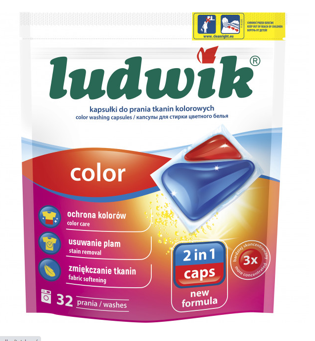 Капсули для прання кольорових речей Ludwik 32 шт