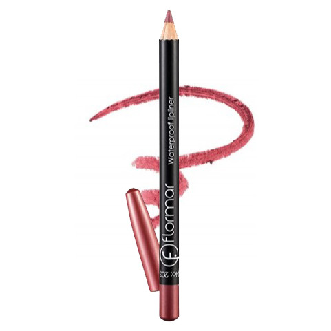 Олівець для губ водостійкий Flormar Waterpoof Lipliner №203 Subdued Pink (натуральний рожевий) 1,7г