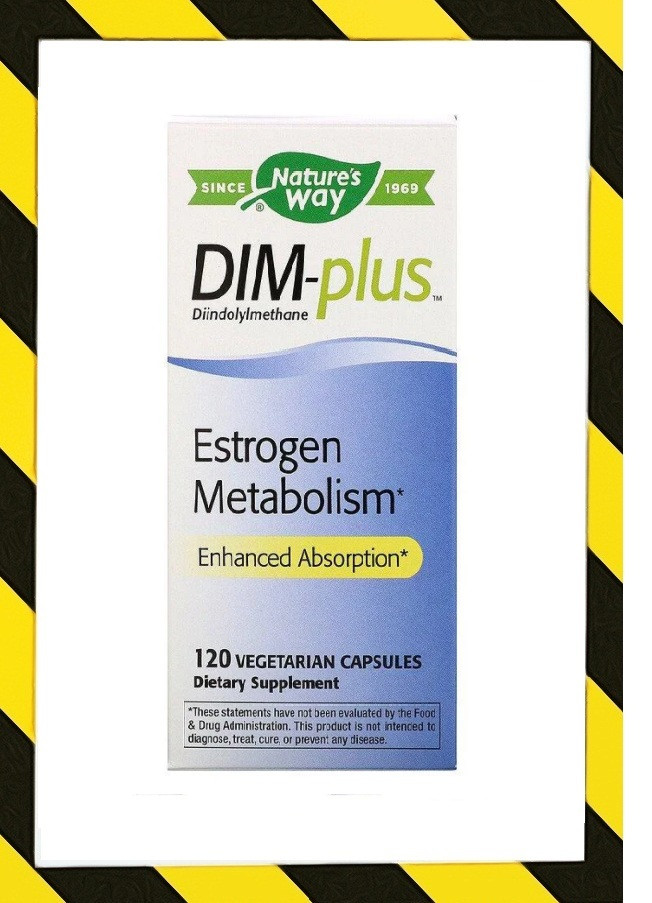 Nature's Way, DIM-plus, покращує метаболізм естрогенів, Дііндолілметан комплекс 120 веганкапсул