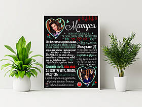 Постер мамі (чорний фон)