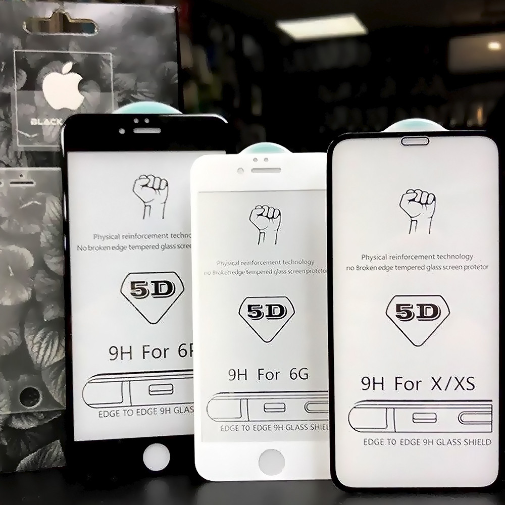 Захисне скло IPhone 8 Premium чорне, фото 1