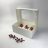 Коробка для капкейків (6 шт), 250*170*90 мм, з вікном, біла, фото 4