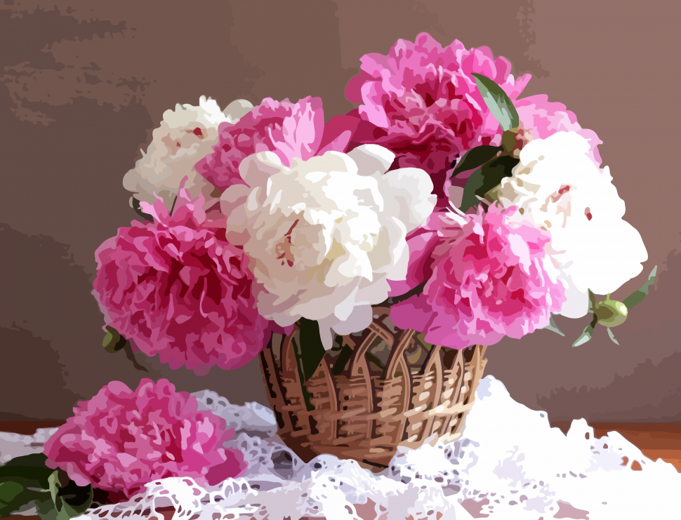 Картина mebelime mebelime за номерами. Art Craft "Півонії в кошику" 40 * 50 см 12130-AC, фото 1