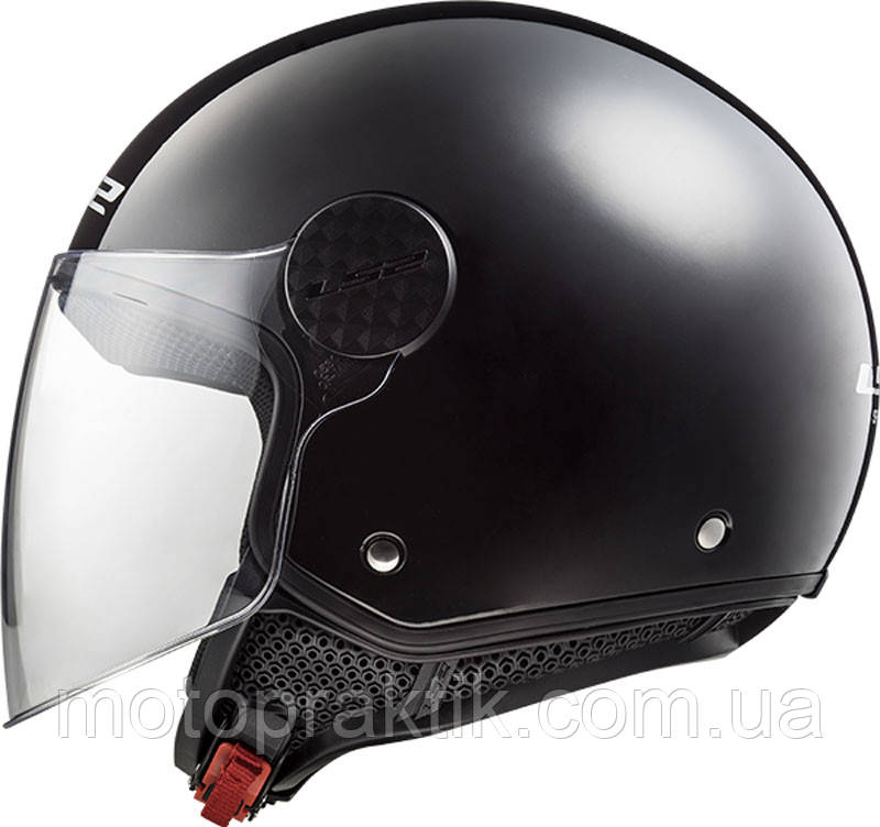 LS2 OF558 SPHERE LUX SOLID GLOSS BLACK, XS Мотошолом лицевик