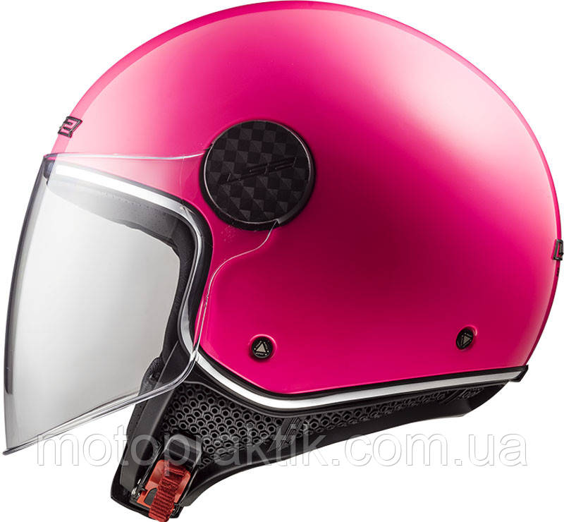 LS2 OF558 SPHERE LUX SOLID FLUO PINK, XS Мотошолом лицевик