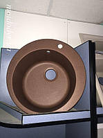 Гранітна кухонна мийка Aquasanita - Helika Clarus SR100 (501 - мідь)