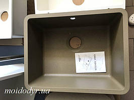 Гранітна кухонна мийка під стільницю AquaSanita Arca SQA 102 (brass)