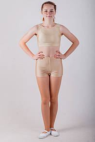 Шорти гімнастичні бежеві, біфлекс