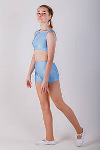 Шорти гімнастичні блакитні, біфлекс