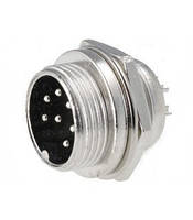 Роз'єм MIC 337, (штекер), монтажний, 7pin, діам.-16мм
