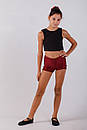 Шорти тренувальні бордові, біфлекс., фото 3