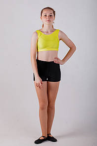 Короткі шорти гімнастичні чорні, біфлекс