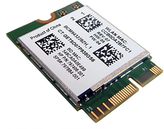 Wi-fi+BT модуль M.2 для HP! Broadcom BCM943228Z BRCM1084 (797406-001) 802.11 b,g,n 300Mbps 2,4GHz/5GHz!
