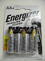 Батарейка Energizer Alkaline power AA/LR6, ціна за 4 батарейки
