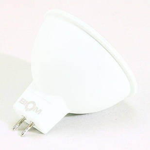 Світлодіодна лампа 4W MR16 матова Biom BT-542 GU5.3 тепле світло 3000К
