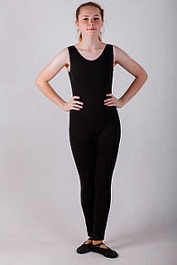 Комбінезон чорний гімнастичний, кулір