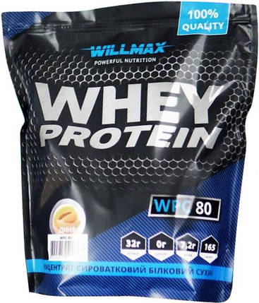 Концентрат сироваткового протеїну (білка) Willmax Whey Protein 80 920 гр без смаку, фото 2