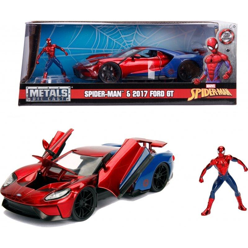 Металлическая машинка Человека-Паук Marvel Spiderman Ford GT