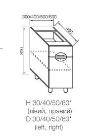 Модуль АДЕЛЬ ЛЮКС нижній Н 40