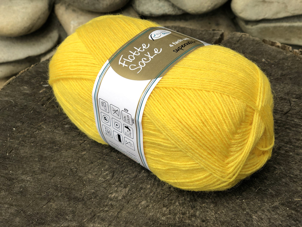 Однотонна носкова пряжа Rellana Flotte Socke, 100 г, фото 1