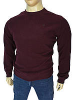 Якісний чоловічий светр бордового кольору Better Life 1947 B bordo у великих розмірах