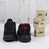 Кросівки чоловічі спортивні замшеві Baas чорні осінь-весна M7000-11. Повсякденні, зручні кросівки, фото 2