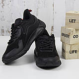 Кросівки чоловічі спортивні замшеві Baas чорні осінь-весна M7000-11. Повсякденні, зручні кросівки, фото 3