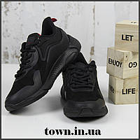 Кросівки чоловічі спортивні замшеві Baas чорні осінь-весна M7000-11. Повсякденні, зручні кросівки