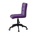 Стілець Augusto BK-Modern Office, пурпурний B-1013 оксамит на чорній хрестовині c колесами, фото 4