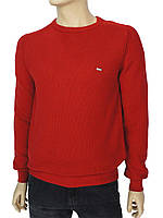 Чоловічий яскравий турецький светр Cott're 19501 в червоному кольорі