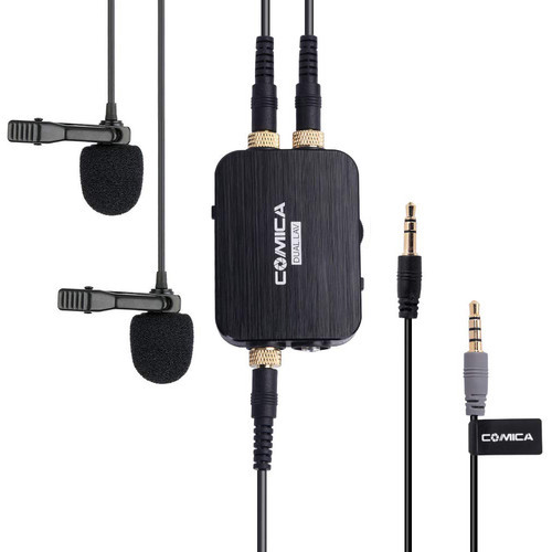 Мікрофон Comica Audio DUAL.LAV D03 Dual Omnidirectional Lavalier Microphones with Monitoring for DSLR Cameras