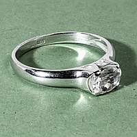Серебряное кольцо с горным хрусталем, 2493КЦГ