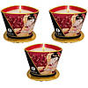 Масажне масло свічка MASSAGE CANDLE SPARKLING STRAWBERRY WINE, 170 мл, фото 9
