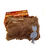 Грілка-муфта для рук коричнева з котом