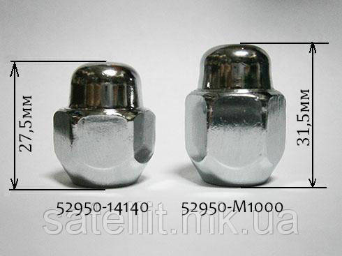 Гайка колеса Hyundai 52950-14140 (м12*1,5 закр), 52950-14140/34754