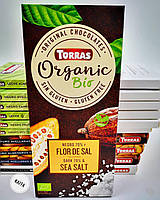 Шоколад черный "Torras" Organic №724 с морской солью 100г